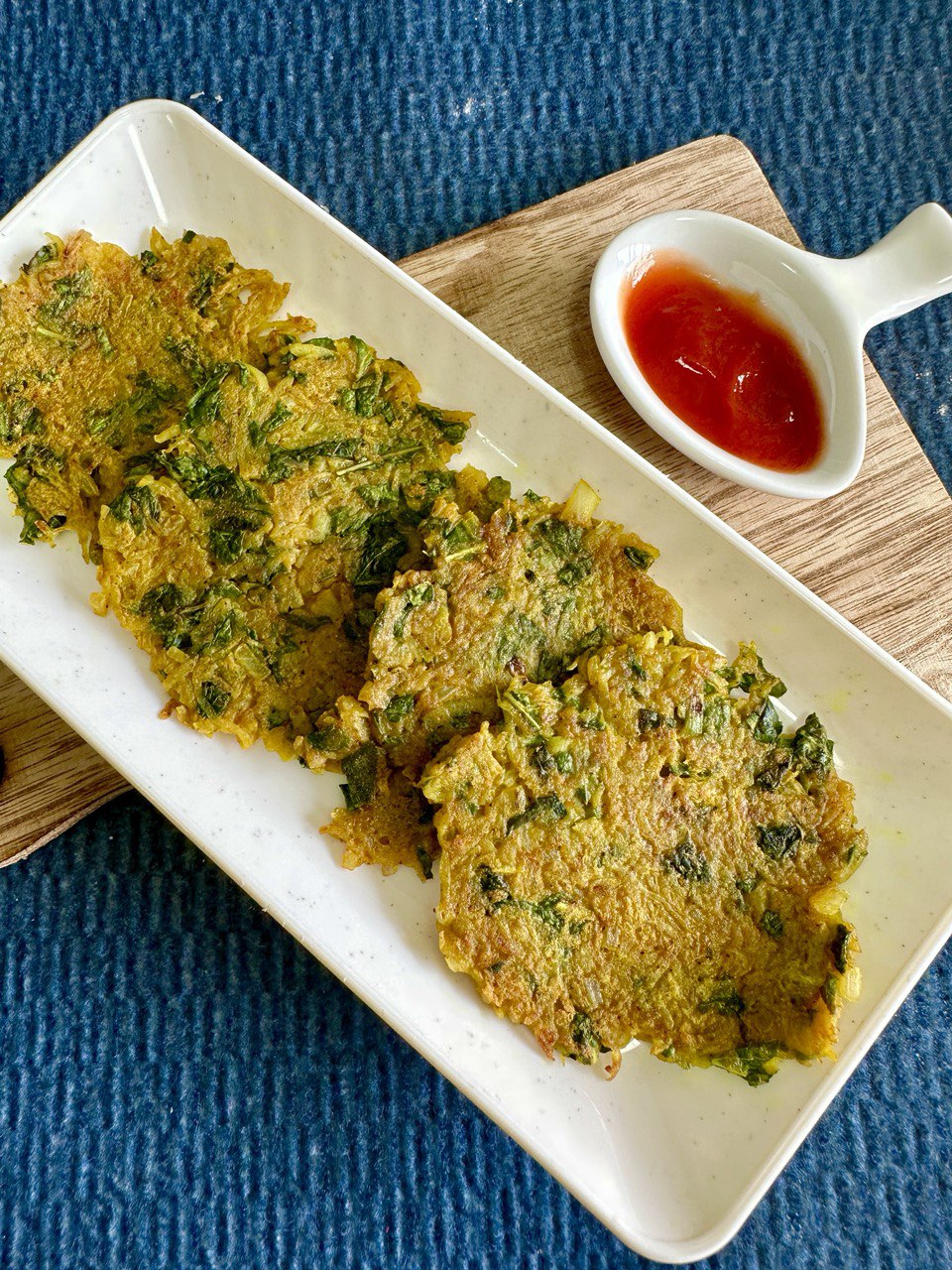 potato spinach pancakes