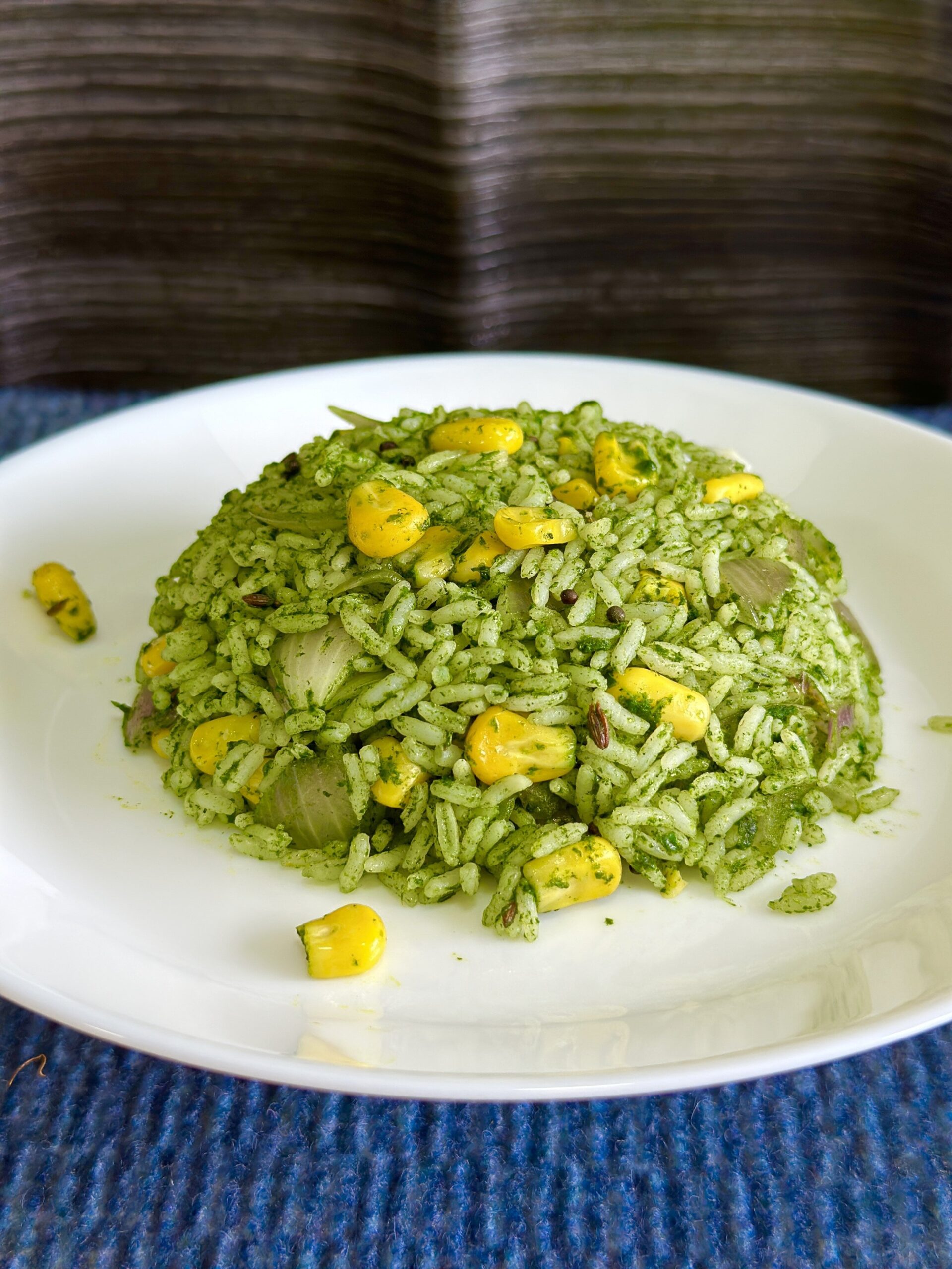 Palak Corn Rice
